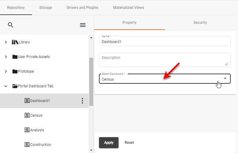 Edit Dashboard Admin VS