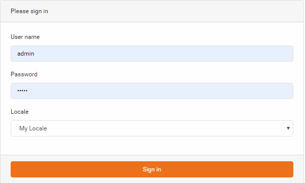Enterprise Manager Login Screen