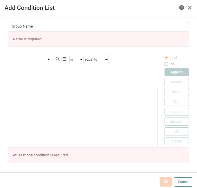AddConditionList