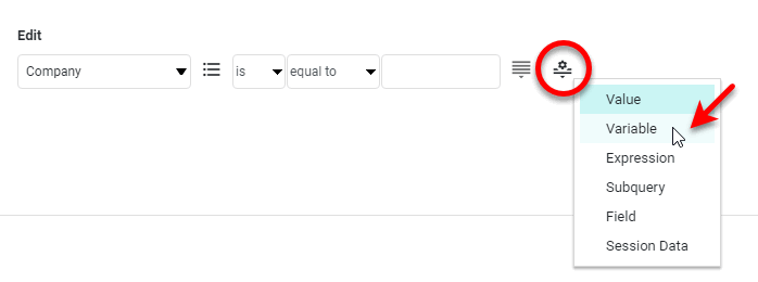 Variable in Condition