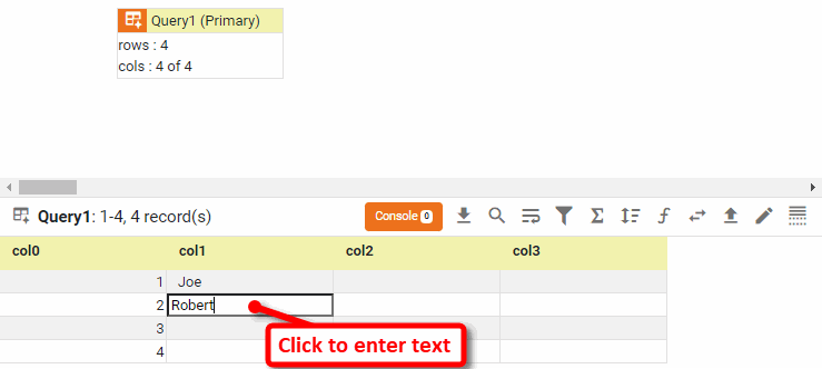 embeddedTableEnterData