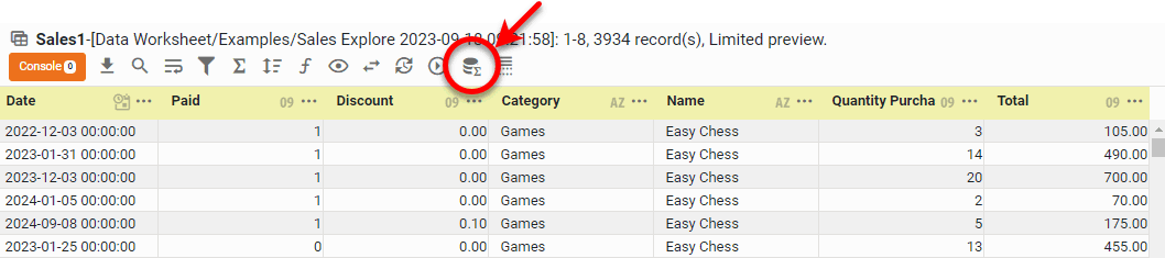 previewConditionedtable