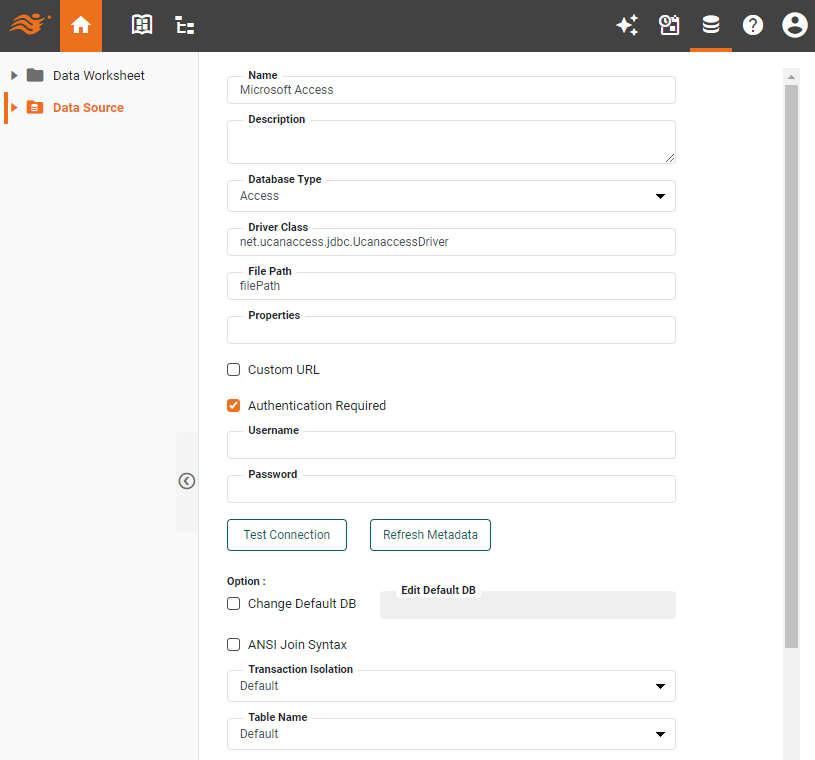 dataSourceNewMicrosoftAccess2