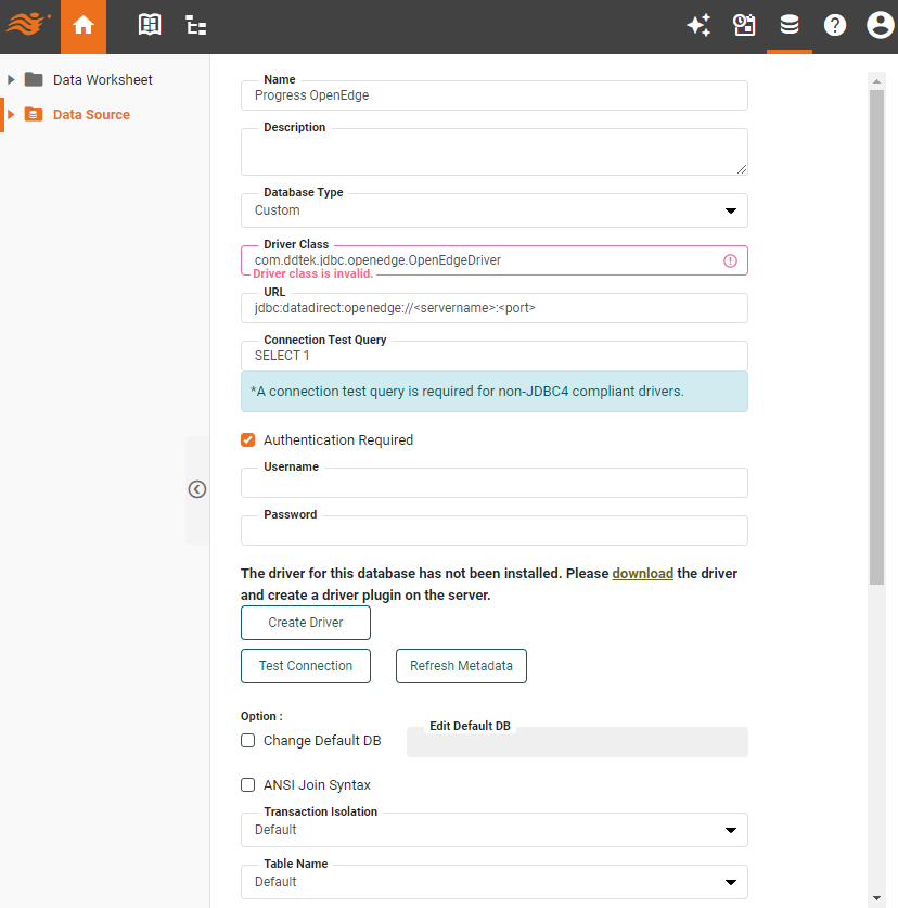 dataSourceNewProgressOpenEdge2