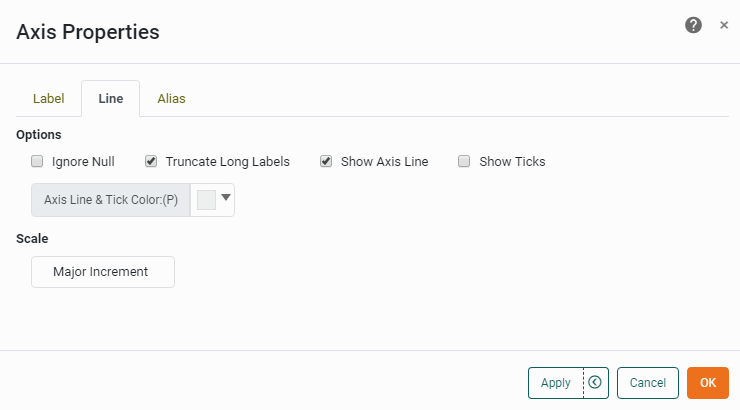 Chart Axis Properties Dialog LineTab