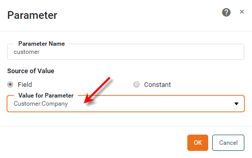 Hyperlink Parameter Dialog
