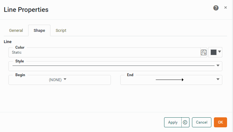 Line Properties Shape Tab