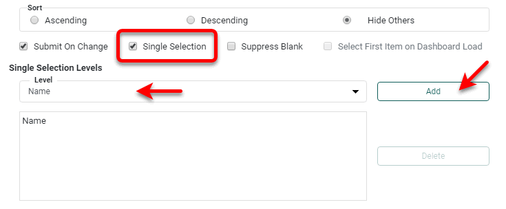 Selection Tree Single Selection