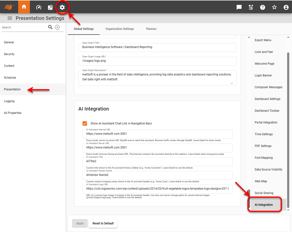 configure AI Integration in Enterprise Manager