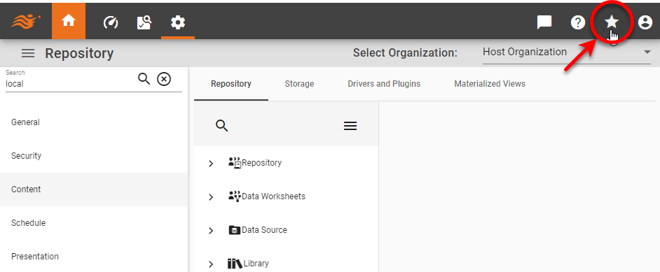 add bookmark button in enterprise manager toolbar
