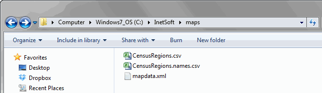 exported overlay files including CSV and mapdata.xml