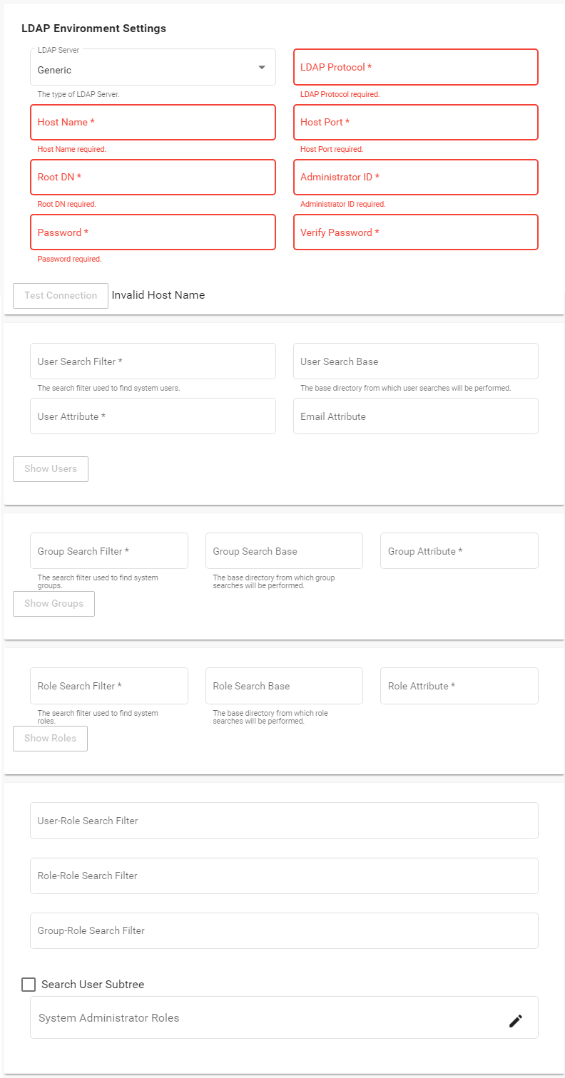 configure Generic LDAP server settings