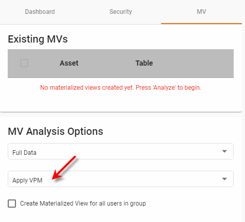 apply or bypass VPM options panel