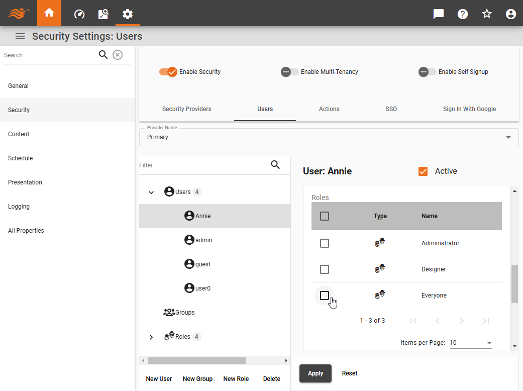 assign Designer role to user for Visual Composer access
