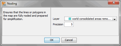 Noding dialog with layer and precision settings