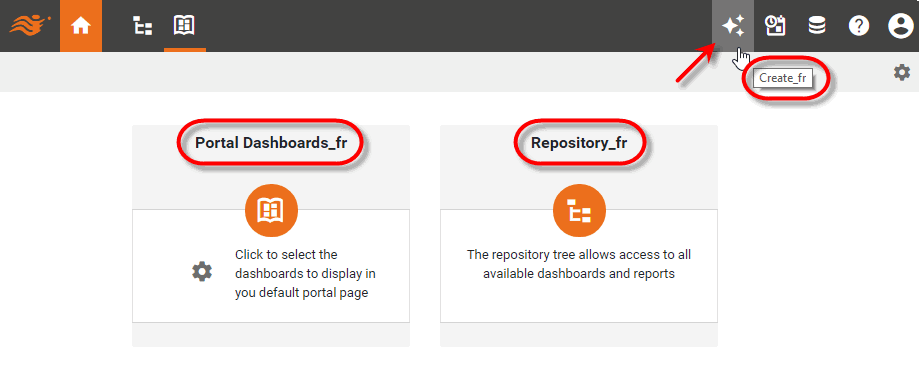 localized user portal landing page in French