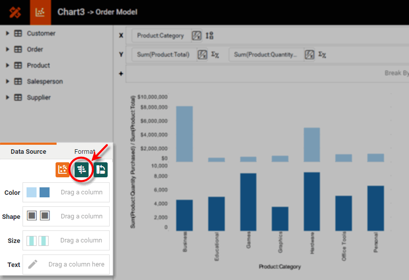 press Switch to Single Graph button