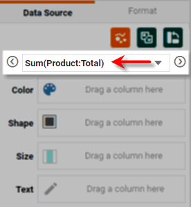 select Total measure in bottom-left panel