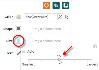 press Edit Size and choose donut hole size