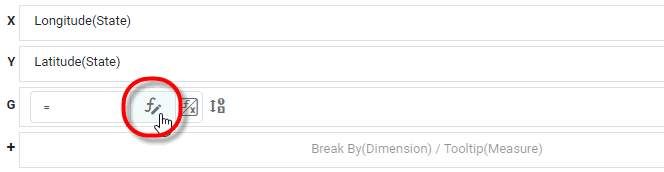script editor opened for editing the geographic dimension formula