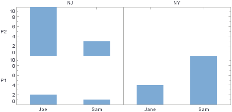 facet chart with inner and outer coordinate grid