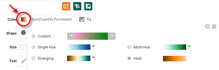 choose color spectrum for heat map
