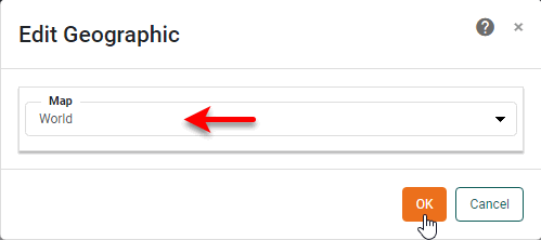 select World from Map menu and press OK