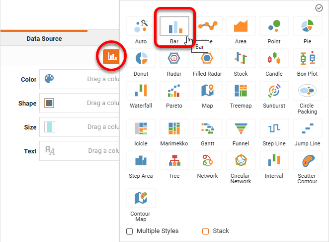 select Bar chart style