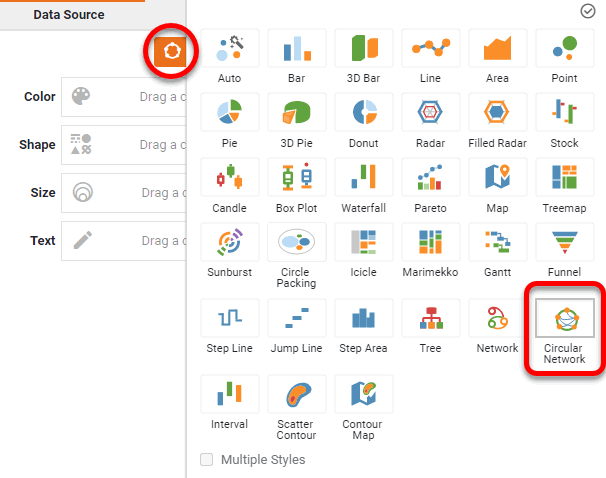 select Circular Network chart style in chart editor