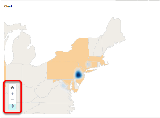 press Pan and Zoom buttons to set initial map view