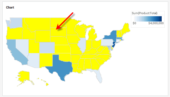 map chart with default background color set for unmapped regions