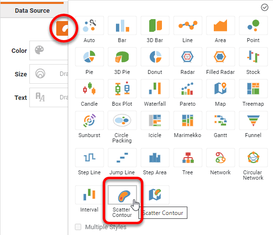 select scatter contour chart style