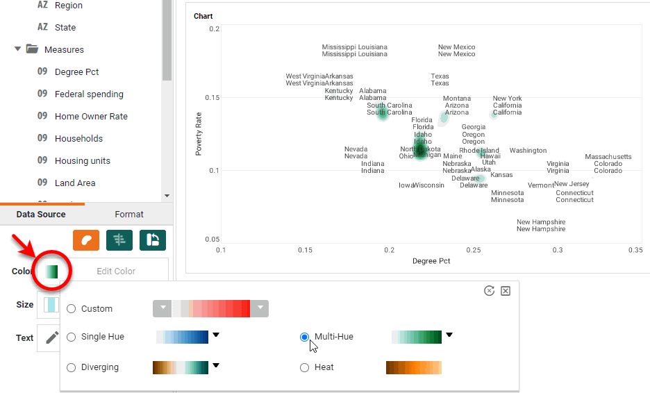 select alternate color scheme