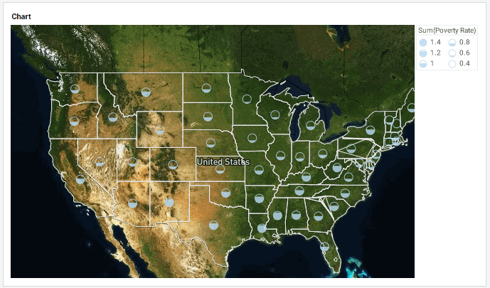 map chart with Satellite Streets Mapbox web map style applied