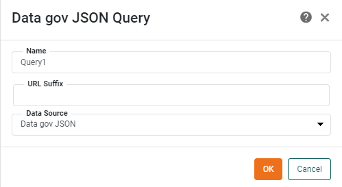 URL Suffix field entered for the web service query