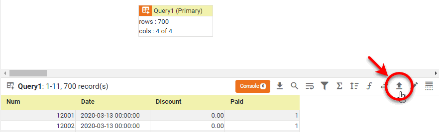 press Import Data File button in the bottom panel
