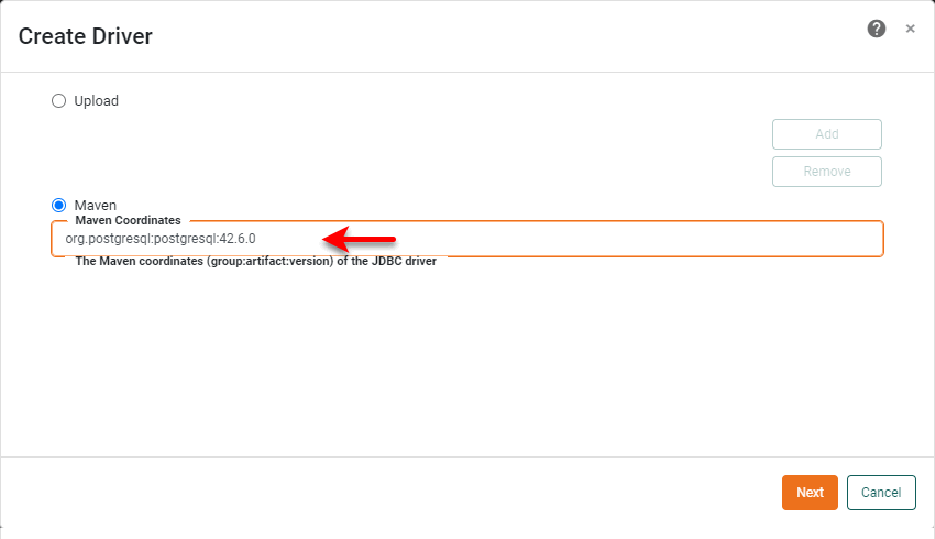 enter Maven Coordinates