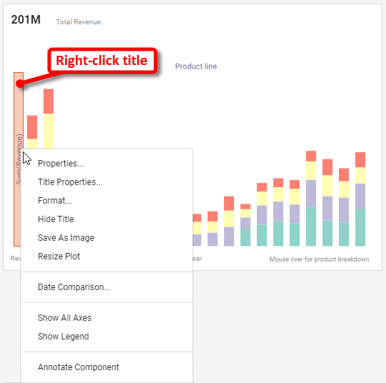 right-click axis title options