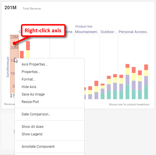 right-click axis options