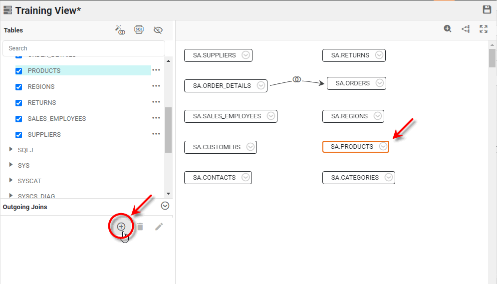 select table and press Add a join