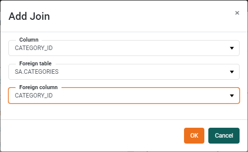 choose join columns and press OK