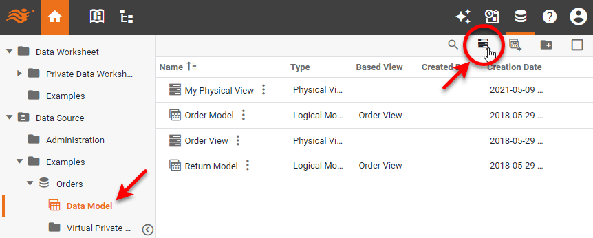 press New Physical View button
