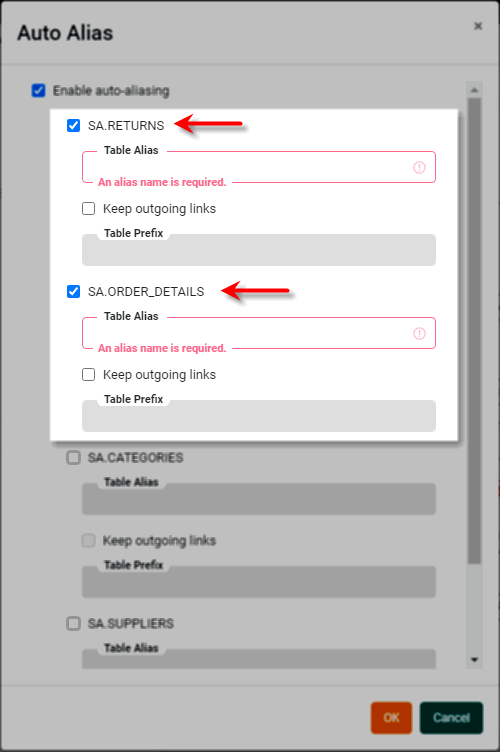select tables with incoming joins