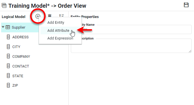 press Add Element and select Add Attribute