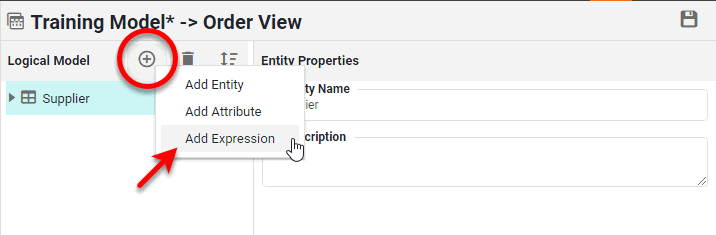 press Add Element and select Add Expression