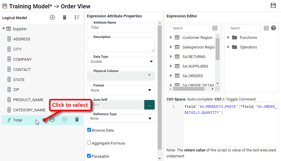 select attribute and press Save