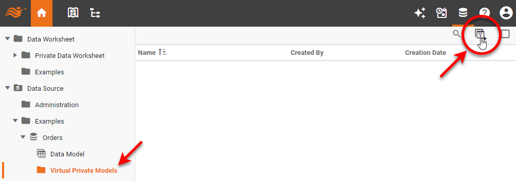 press New Virtual Private Model button