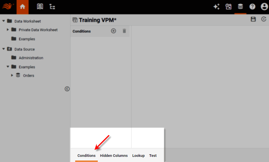 select Conditions tab