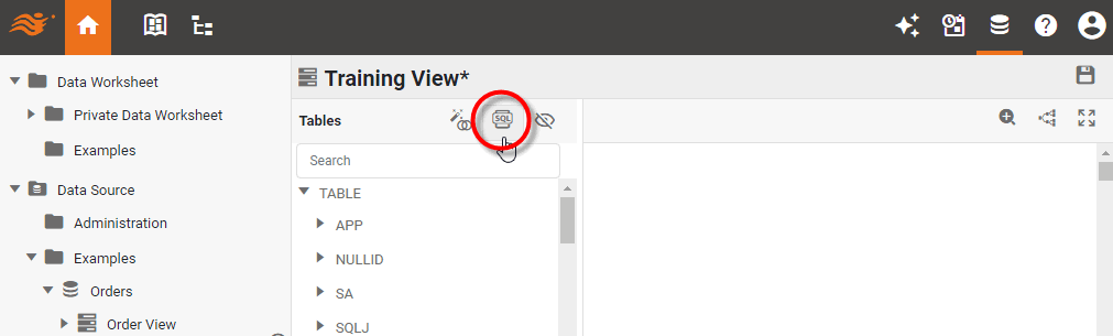 press Create Inline View button