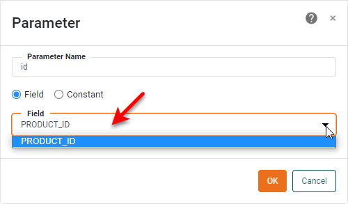choose query value as parameter